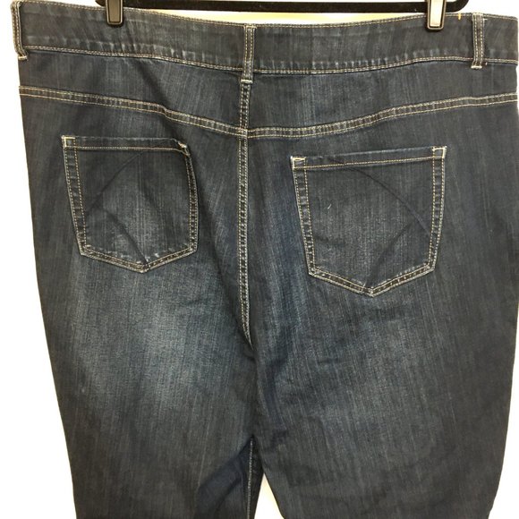 LANE BRYANT Dark Denim Tighter Tummy Tech Skinny Jeans Sz 28 - Picture 7 of 13